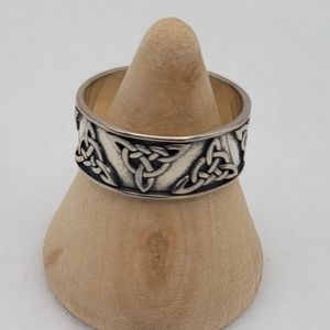 Celtic Thumb Ring Band 925 Sterling Silver